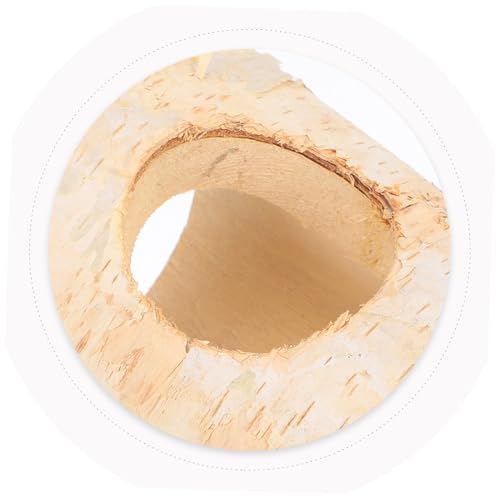 CLISPEED Natürlicher Hamster Tunnel aus Holz Stabiles Sicheres Versteck und Erkundungsspielzeug für Meerschweinchen Zwerghamster und Kleine Nagetiere Beißfest Gesund und Langlebig von CLISPEED