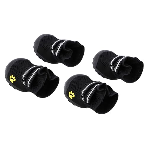 CLISPEED Outdoor Hundeschuhe für Große Hunde Verstellbare Atmungsaktive Mesh Stoff Pfotenschutz rutschfeste Sohlen und Langlebig für Wandern und Bergsteigen von CLISPEED