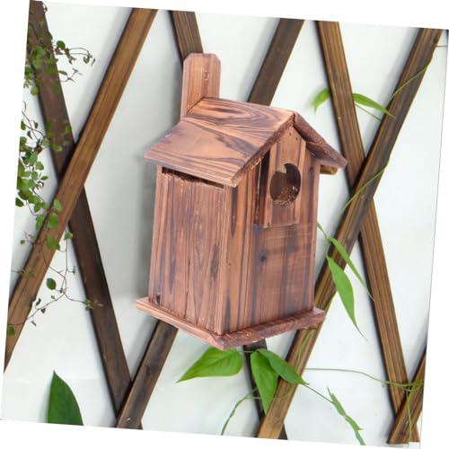 CLISPEED Outdoor Vogelhaus aus mit Natürlichem Design Wetterfestes Vogelhaus für Futterspender und Nistplatz Langlebiges Vogelhäuschen für Garten und Balkon Attraktives Futterhäuschen für von CLISPEED