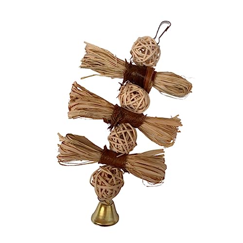 CLISPEED Papagei Kauspielzeug aus Rattan mit Glockendesign und Langlebiges für Vögel Nagen und Geeignet für Papageien Wellensittiche und Nymphensittiche CLISPEED Papagei Kauspielzeug aus Rattan mit Glockendesign und Langlebiges für Vögel Nagen und Geeignet für Papageien Wellensittiche und Nymphensittiche von CLISPEED