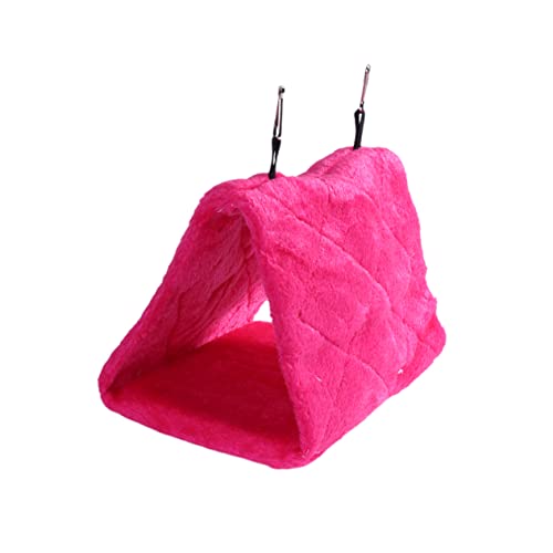 CLISPEED Papagei Plüschhängematte Warmes Vogelschlafbett für Haustiere Kletterbett mit Doppelhaken Sicheres und Langlebiges Material für Papageien und Sittiche von CLISPEED