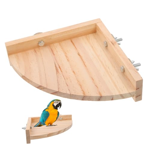 CLISPEED Papageien Sitzstand Aus Holz Natürliche Holzplattform Für Spielzeugplattform Für Papageien Nymphensittiche Und Wellensittiche Und Langlebig von CLISPEED