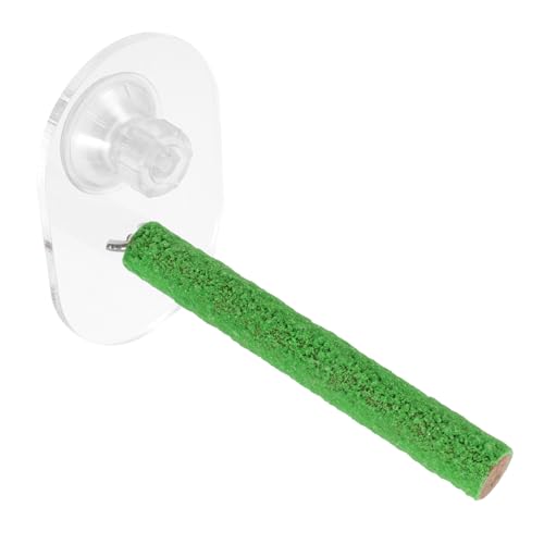 CLISPEED Papageienständer mit Saugnapf Vogelständer für Papageien Verstellbare Sitzstange Spielzeug für Vögel Transparentes Design für Fensterbefestigung von CLISPEED