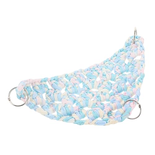 CLISPEED Parrot Rope Hammock Dreieckiger Hängematten Nest aus Baumwollseil für Papageien Langlebiges Kletternetz zur Krallenstärkung Gemütliche Ruhefläche Einfache für Vogelkäfige von CLISPEED