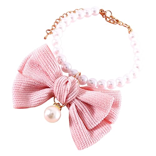 CLISPEED Perlen Katzenhalsband mit Schleife Verstellbares Hautfreundliches für und Kleine Hunde für Festliche Anlässe Dekoratives Haustieraccessoire CLISPEED Perlen Katzenhalsband mit Schleife Verstellbares Hautfreundliches für und Kleine Hunde für Festliche Anlässe Dekoratives Haustieraccessoire von CLISPEED