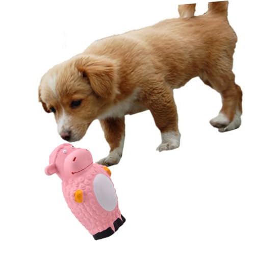 CLISPEED Pet Kauspielzeug aus Latex Rosa Stehendes Schaf Interaktives Hundespielzeug Langlebig Molarfreundlich Leicht und Kompakt für Kleine und Mittelgroße Hunde von CLISPEED