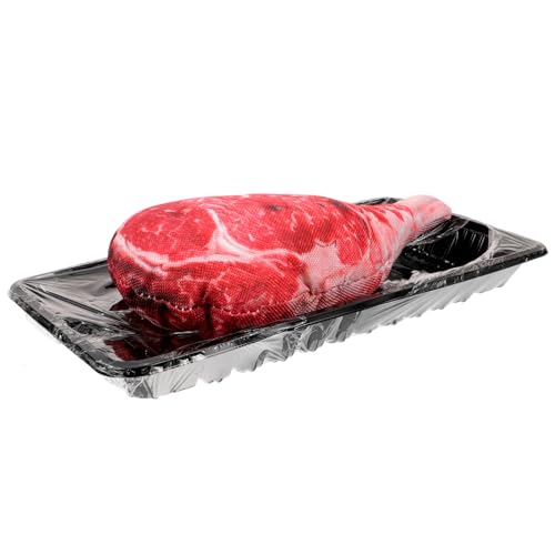 CLISPEED Plüsch Hundespielzeug Interaktives Quietschspielzeug für Kleine Hunde Steak Form Kauspielzeug für Welpen Zahnen CLISPEED Plüsch Hundespielzeug Interaktives Quietschspielzeug für Kleine Hunde Steak Form Kauspielzeug für Welpen Zahnen von CLISPEED