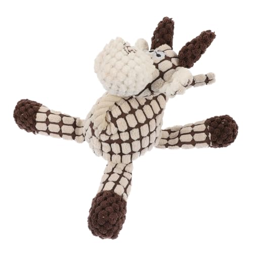 CLISPEED Plüsch kauspielzeug für Hunde mit Quietschfunktion Langlebiges Weißes Interaktives Pet Toy für Welpen und Kleine bis Mittelgroße Hunde Waschbar und Elastisch von CLISPEED