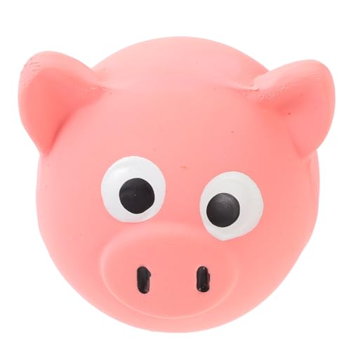 CLISPEED Quietschendes Schweinekopf Kauspielzeug für Kleine Welpen Strapazierfähiges Bissfestes Hundespielzeug zur Zahnpflege und Beschäftigung Interaktives Pet Toy für Langanhaltenden von CLISPEED