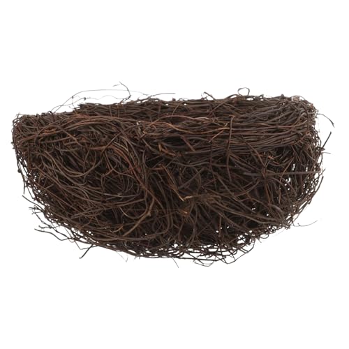 CLISPEED Rattan Vogel Nest Handgemachtes Deko Element für Garten Fotografie und Feiern Simuliertes Vogelnest für Kreative Anlässe Vielseitig Einsetzbar als Osternest oder von CLISPEED