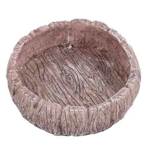CLISPEED Reptilien Wasserschale aus Langlebigem Resin Tortoise Food Dish Dekorative Futter und Trinkschale für Schildkröten Echsen und Kleine Reptilien Robust und Verschleißfest für von CLISPEED