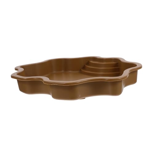 CLISPEED Reptilien badebecken Groß aus Abs mit Rutschfestem Boden und Glatten Kanten Multifunktionaler Wassernapf und Futterschale für Schildkröten Stilvolle Terrarien deko in Braun CLISPEED Reptilien badebecken Groß aus Abs mit Rutschfestem Boden und Glatten Kanten Multifunktionaler Wassernapf und Futterschale für Schildkröten Stilvolle Terrarien deko in Braun von CLISPEED