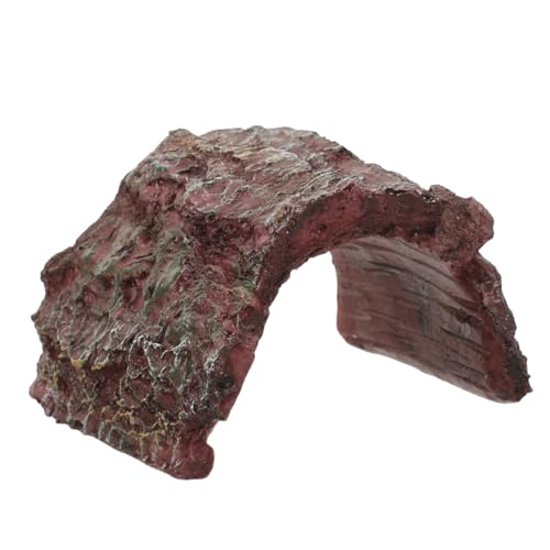 CLISPEED Reptilienhöhle aus Resin Terrarium Versteck Schildkröten Unterschlupf Aquarium Dekoration für Wasserschildkröten Frösche Eidechsen und Schlangen von CLISPEED