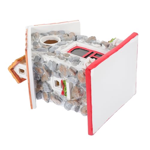 CLISPEED Schweres Stein Resin Vogelhaus für Draußen Robust und Wetterfest Kleines Nistkasten zum Aufhängen im Garten Bunte Vogelfutterstation als Dekorativer Park Ornament Sicherer von CLISPEED