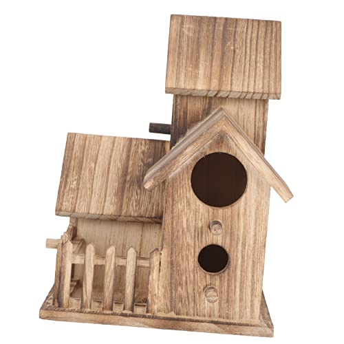 CLISPEED Sittichnest aus Holz vogelhaus Birds gartenrechen Sparrow Birdies Sittich Nest dekoratives Vogelnisthaus Garten Nisthaus Vogelnest Nisthütte für Nymphensittiche Nistnest hölzern von CLISPEED