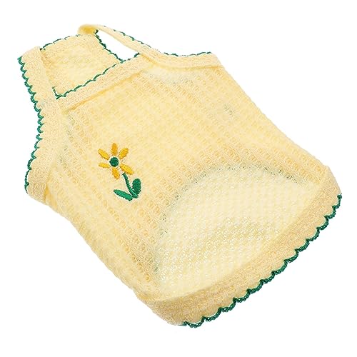 CLISPEED Stylisches Sommer Hundeshirt für Kleine Hunde Atmungsaktive und Bequeme Hundeweste Gelb mit Blumenstickerei Geeignet für Hunderassen für Outdoor Aktivitäten CLISPEED Stylisches Sommer Hundeshirt für Kleine Hunde Atmungsaktive und Bequeme Hundeweste Gelb mit Blumenstickerei Geeignet für Hunderassen für Outdoor Aktivitäten von CLISPEED