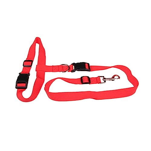 CLISPEED Taillenhundeläufer hundegurt hundelaufband Dog Accessories Joggingleine hundegürtel führt Hüftgurt für die Hundeleine Dauerhaft groß Taille Hundespaziergang Hüftleine für Hunde rot von CLISPEED