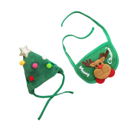 CLISPEED Teiliges Haustier Weihnachtskostüm Weicher Hund und Katzen mit Absorbierendem Bib und Bunter Mütze Festliches Herbst Winter Zubehör für Kleine bis Mittelgroße Haustiere Stilvoll CLISPEED Teiliges Haustier Weihnachtskostüm Weicher Hund und Katzen mit Absorbierendem Bib und Bunter Mütze Festliches Herbst Winter Zubehör für Kleine bis Mittelgroße Haustiere Stilvoll von CLISPEED