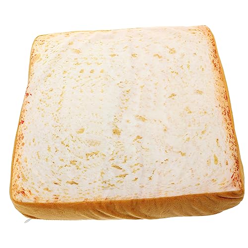 CLISPEED Toast Design Kissen für Haustiere Abnehmbares Plüschkissen im Toast Format für Schlaf Spiel und Entspannung Vielseitig Einsetzbar Hundebetten Sofas und Autos von CLISPEED