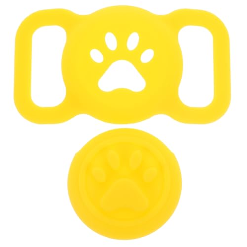 CLISPEED Tracker-Fall Aufkleber Tracer-Halter Stichworte Halter für aus Tracer-Abdeckung Leichte Locator-Abdeckung Silikon-Tracer-Hülle zuverlässiger Ortungskoffer Kieselgel Yellow von CLISPEED