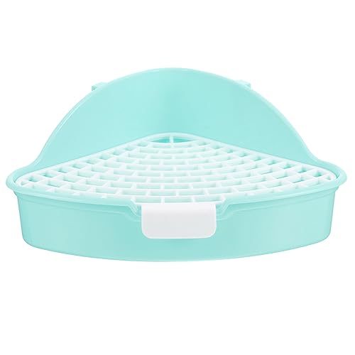 CLISPEED Trainingshilfe für die Haustiertoilette Kaninchen Töpfchen Katzenklo kaninchentoilette kaninchenklo kleine Haustierkäfigversorgung Hasen-Katzentoilette Plastik Sky-Blue von CLISPEED