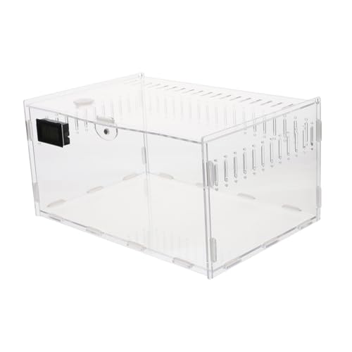 CLISPEED Transparente Kunststoff Reptilienbox mit Belüftung Langlebig und Leicht Multifunktionale Zucht und Transportbox für Kleine Reptilien Wie Geckos Schlangen Spinnen als Brutkasten von CLISPEED