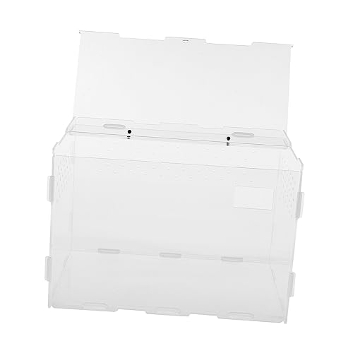 CLISPEED Transparente Reptilien Aufzuchtbox Robuste Fütterungsbox mit Großem Wetterbeständig Leicht für Reptilienhaltung und Beobachten und Transportieren CLISPEED Transparente Reptilien Aufzuchtbox Robuste Fütterungsbox mit Großem Wetterbeständig Leicht für Reptilienhaltung und Beobachten und Transportieren von CLISPEED