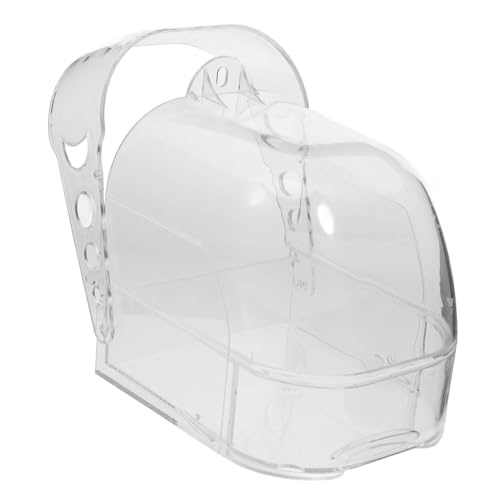 CLISPEED Transparente Vogelbadewanne mit Abs Material Kompakt Vielseitig Einsetzbar Komfortables Badeerlebnis für Wellensittiche Kanarienvögel Nymphensittiche Papageien Passend für Käfige von CLISPEED