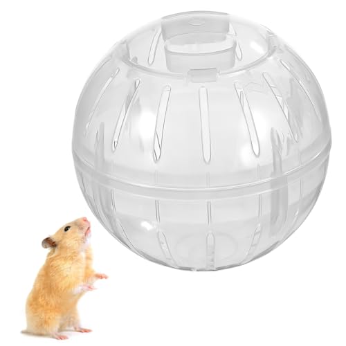 CLISPEED Transparenter Hamsterball mit Belüftung Sanftem Innenraum und Hoher Sichtbarkeit Kleines Haustierspielzeug für Zwerghamster Rennmäuse Meerschweinchen Indoor Lauf und Übungsball von CLISPEED