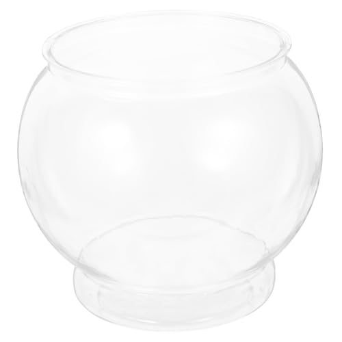CLISPEED Transparenter Runder Kunststoff Fischtank für Büro und Schreibtisch Bruchsicheres Kleines Aquarium als Dekorativer Pflanzen und Fischbehälter Pflegeleicht und Vielseitig Einsetzbar von CLISPEED