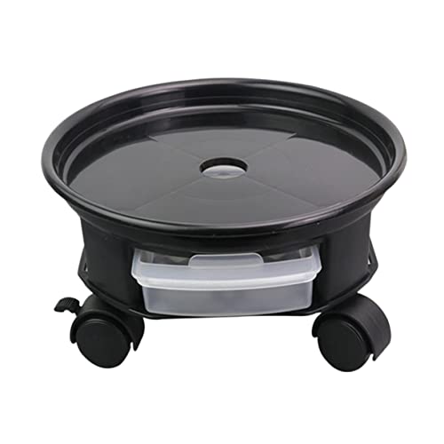 CLISPEED Universal Wheel Blumentopf Basis Drinnen Untertasse Auf Rädern Unterstützung Pflanzgefäße Für Zimmerpflanzen Runden Pflanzgefäßeinsätze Für Große Töpfe Runder Pflanzer Anlage Black von CLISPEED