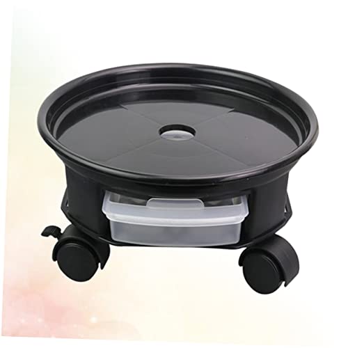 CLISPEED Universal Wheel Blumentopf Basis Pflanzentopf Untersetzer mit Schublade Pflanzenroller mit Bremse Töpfe für Pflanzen auf Rädern rundes Blumentopf-Tablett Tablett für Pflanzentöpfe von CLISPEED