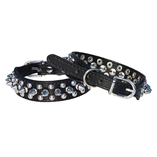 CLISPEED Verstellbares PU Hundehalsband Für Welpen Mit Nieten S Und Stilvolles Haustierhalsband Für Kleine Langlebiges Design Und Hohe von CLISPEED