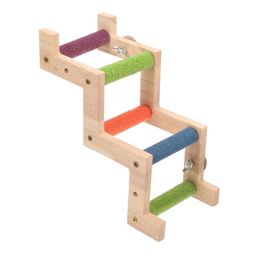 CLISPEED Vogelkäfig Holzleiter Buntes Vogelspielzeug für Papageien Nymphensittiche Kaninchen Kleintiere Kletterleiter Natürlicher Kauspielzeug Spielspaß und Schnabelpflege CLISPEED Vogelkäfig Holzleiter Buntes Vogelspielzeug für Papageien Nymphensittiche Kaninchen Kleintiere Kletterleiter Natürlicher Kauspielzeug Spielspaß und Schnabelpflege von CLISPEED