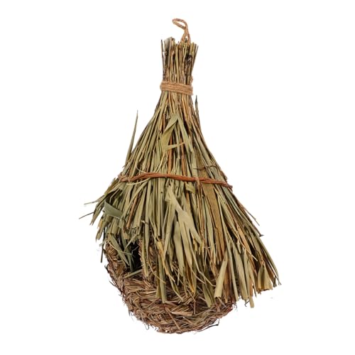 CLISPEED Vogelnest aus Stroh vogelhaus Bird House vogelkäfig zubehör vogelzubehör für käfig Vogelhäuschen für Kanarienvögel Häuser Gartengewebter Vogel groß Vögel Wohnzimmer Vögel Zubehör von CLISPEED
