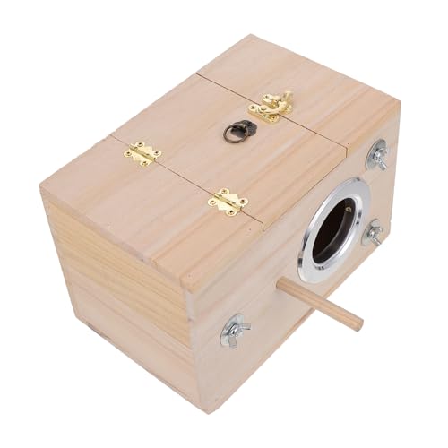 CLISPEED Vogelbrutkasten Aus Holz Für Papageien Und Wellensittiche Nistkasten Für Innen Und Außenbereich Natürliches Material Stabil Und Installieren Für Zucht Und Nesting von CLISPEED