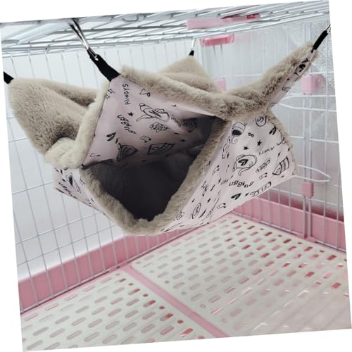 CLISPEED Warm Gefütterte Doppellagige Hängematte für Kleine Haustiere aus Baumwolle und Plüsch Waschbar für Hamster Eichhörnchen Chinchillas und Frettchen als Kuscheliges Schlafnest CLISPEED Warm Gefütterte Doppellagige Hängematte für Kleine Haustiere aus Baumwolle und Plüsch Waschbar für Hamster Eichhörnchen Chinchillas und Frettchen als Kuscheliges Schlafnest von CLISPEED