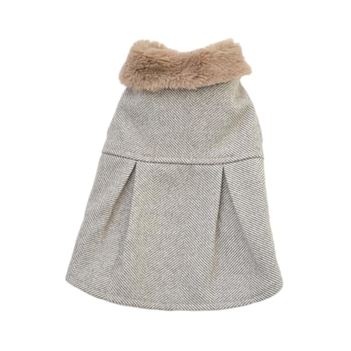 CLISPEED Warme Atmungsaktive Hundeweste für Kleine Hunde bis und Bequem Ärmellose Outdoor Weste für Welpen Einfach Anzuziehen Graue Winterjacke für Kalte Tage von CLISPEED