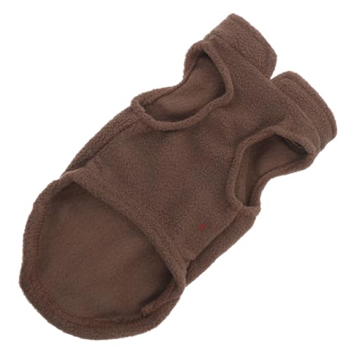 CLISPEED Warme Hundeweste aus Weichem Fleece Atmungsaktiv und Bequem mit D Ring für Leinenbefestigung Einfarbige Hundejacke für Kleine und Mittlere Hunde für Kalte Wintertage von CLISPEED