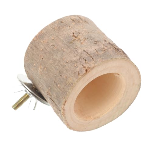 CLISPEED Wear Resistant Holz Futter Schale für Hamster Chinchilla Kleintiere Kompakt Langlebig Vielseitig Einsetzbar Einfach zu Reinigen Sicherer Holznapf für Nagetiere von CLISPEED