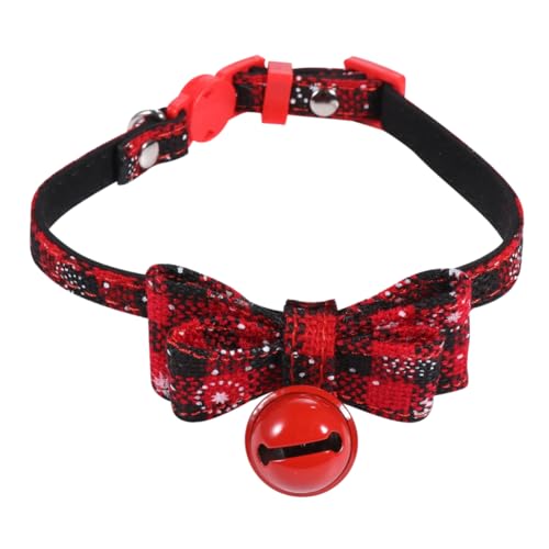 CLISPEED Weihnachtliches Haustierhalsband Mit Schwarzem Fliegenmotiv Verstellbar Für Katzen Sicherer Kunststoffverschluss CLISPEED Weihnachtliches Haustierhalsband Mit Schwarzem Fliegenmotiv Verstellbar Für Katzen Sicherer Kunststoffverschluss von CLISPEED