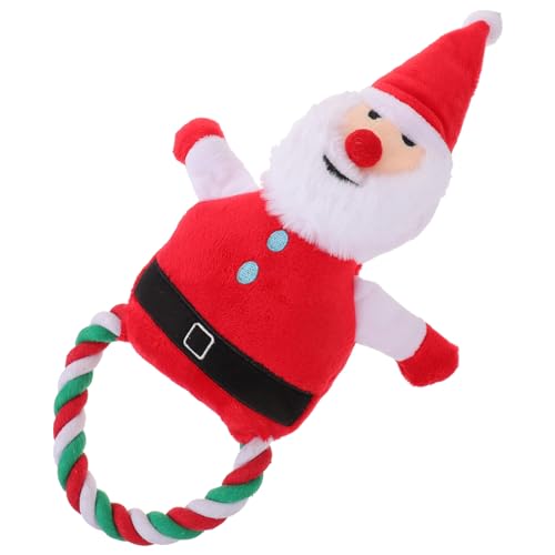 CLISPEED Weihnachtliches Hundespielzeug Santa Claus Form Robustes Kauspielzeug mit Quietschfunktion Langlebig und Zahnfreundlich für Stressabbau und Zahnreinigung bei Welpen und Hunden CLISPEED Weihnachtliches Hundespielzeug Santa Claus Form Robustes Kauspielzeug mit Quietschfunktion Langlebig und Zahnfreundlich für Stressabbau und Zahnreinigung bei Welpen und Hunden von CLISPEED