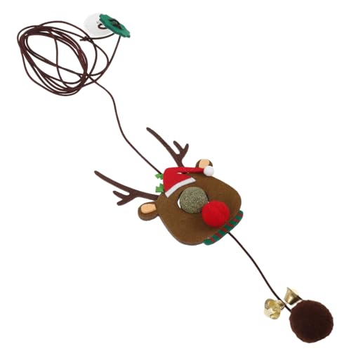 CLISPEED Weihnachtliches Katzenspielzeug Hängendes Türspielzeug mit Elastischem Seil und Glocke Interaktives Katzenzubehör für Kätzchen Selbstbeschäftigendes Bewegung und CLISPEED Weihnachtliches Katzenspielzeug Hängendes Türspielzeug mit Elastischem Seil und Glocke Interaktives Katzenzubehör für Kätzchen Selbstbeschäftigendes Bewegung und von CLISPEED