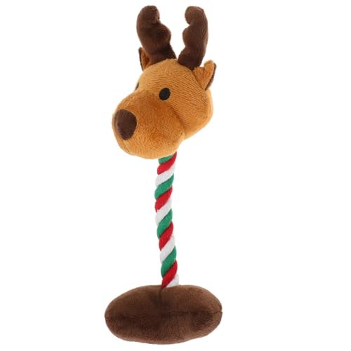 CLISPEED Weihnachtliches Quietschspielzeug Hund Kauspielzeug Welpen Plüschspielzeug Sicher Interaktiv Unterhaltsam Niedliches Design für Kleine Mittlere Hunde von CLISPEED