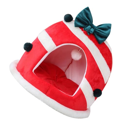 CLISPEED Weihnachtliches Warmes Haustierbett aus Stoff Cartoonförmiges Katzen und Hundebett Gemütliches Schlafnest für Kleine Hunde und Katzen für Drinnen Jahreszeiten CLISPEED Weihnachtliches Warmes Haustierbett aus Stoff Cartoonförmiges Katzen und Hundebett Gemütliches Schlafnest für Kleine Hunde und Katzen für Drinnen Jahreszeiten von CLISPEED