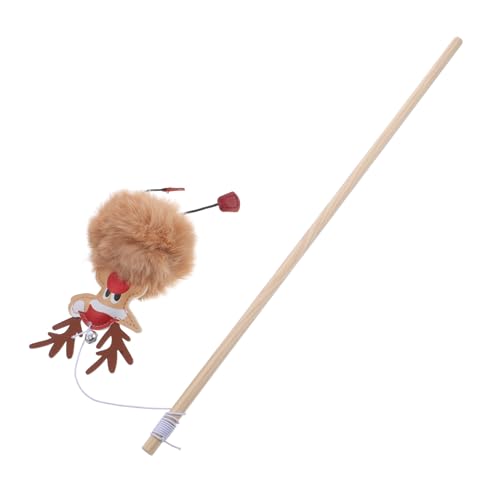 CLISPEED Weihnachts Katzen Teaser Interaktiver Katzenspaß Mit Rentier Design Kuscheliger Und Stabiler Holzstange Für Verspielte Katzen CLISPEED Weihnachts Katzen Teaser Interaktiver Katzenspaß Mit Rentier Design Kuscheliger Und Stabiler Holzstange Für Verspielte Katzen von CLISPEED