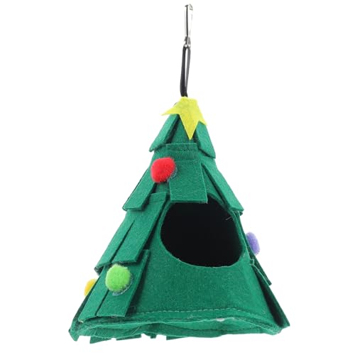 CLISPEED Weihnachtsbaum Haustier Hängematte Kleintier Schlafplatz Atmungsaktiv Wärmend für Hamster Igel Mäuse Komfortables Kleintierhaus von CLISPEED
