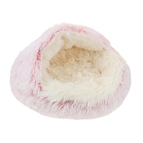 CLISPEED Winter Katzenbett Halbgeschlossenes Flauschiges Haustierbett aus Hochwertigem Flanell Warmes Schlafnest für Kleine Katzen und Kleintiere Strapazierfähig Rosa CLISPEED Winter Katzenbett Halbgeschlossenes Flauschiges Haustierbett aus Hochwertigem Flanell Warmes Schlafnest für Kleine Katzen und Kleintiere Strapazierfähig Rosa von CLISPEED