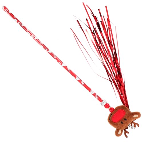 CLISPEED Xmas Cat Teaser Spielangel mit Niedlichem Rentier Interaktives Katzenspielzeug zum Necken und Training Farbenfrohes Weihnachtsdesign Fördert Bewegung und Beschäftigung für Katzen CLISPEED Xmas Cat Teaser Spielangel mit Niedlichem Rentier Interaktives Katzenspielzeug zum Necken und Training Farbenfrohes Weihnachtsdesign Fördert Bewegung und Beschäftigung für Katzen von CLISPEED
