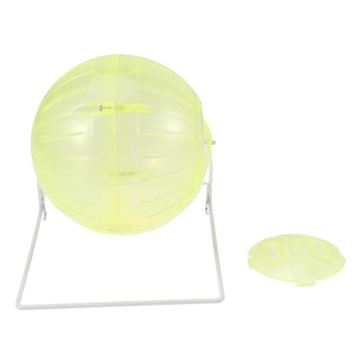 CLISPEED in Eins Multifunktionale Hamsterlaufkugel mit Ständer Sicherer Mini Laufball für Hamster Rennmäuse und Kleine Haustiere Gelb Fördert Gesunde Bewegung und Spielspaß von CLISPEED
